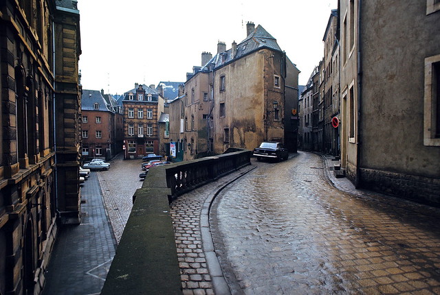 The Old Quarter of Pfaffenthal, Luxembourg City, January 1972 — photo by John Beach