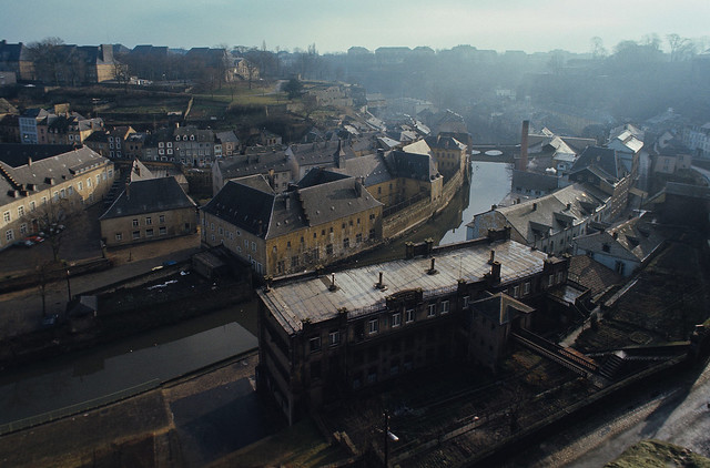 The Old Quarters of Luxembourg City, January 1972 — photo by John Beach