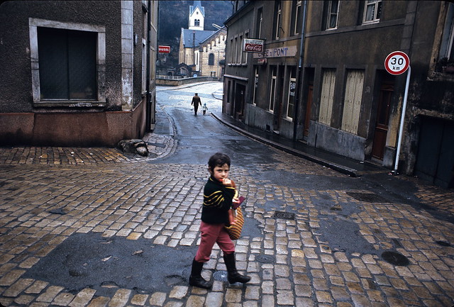 The Old Quarter of Pfaffenthal, Luxembourg City, January 1972 — photo by John Beach